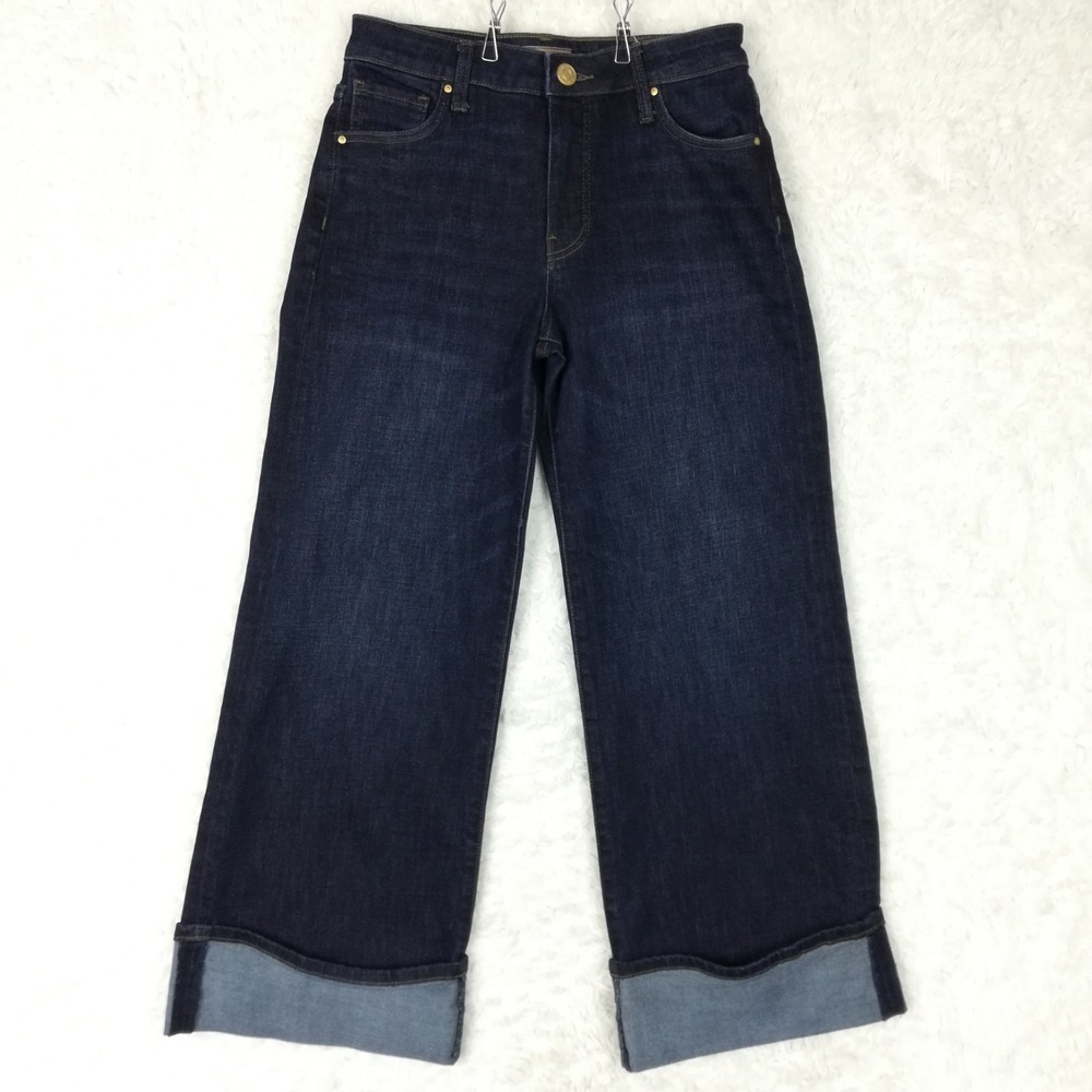 Kut From The Kloth Womens Jeans Meg Fab Ab Wide Leg Blue Denim High Rise Dark 2